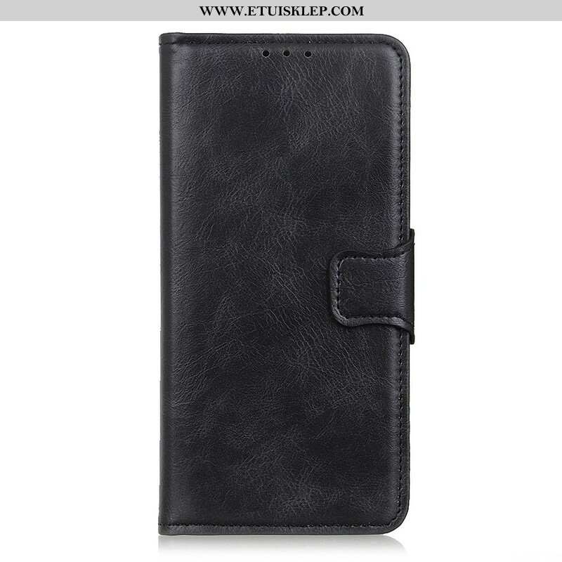 Etui Folio do Oppo A16 / A16s Dwustronne Zapięcie Z Efektem Skóry